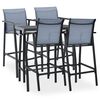 vidaXL 5 Piece Garden Bar Set Black and Grey