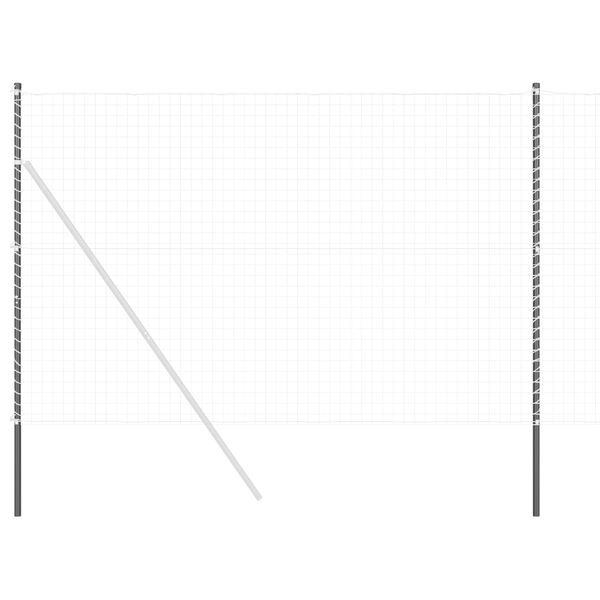 vidaXL Fence Post 2 pcs Grey Powder-coated steel