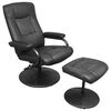 vidaXL Recliner Chair Reclining Black 66.5 x 75 x 99 cm Faux leather