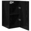 vidaXL Wall TV Cabinet Wall-mounted 2 pcs Black Oak 30.5 x 30 x 60 cm