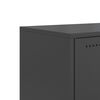 vidaXL TV Cabinet Black 100.5x39x43.5 cm Steel