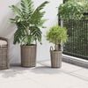 vidaXL Planter Basket with Storage 2 pcs Grey