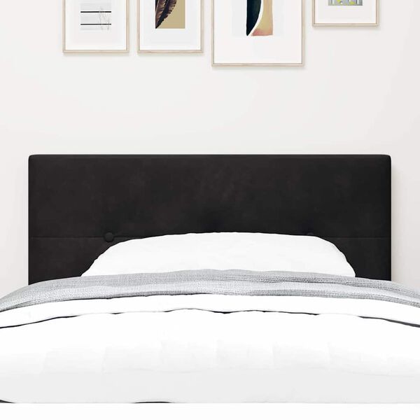 vidaXL Headboard with Headboard Black 100 cm Faux Leather