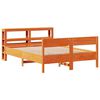 vidaXL Bed Frame without Mattress Wax Brown 150x200 cm King Size Solid Wood Pine