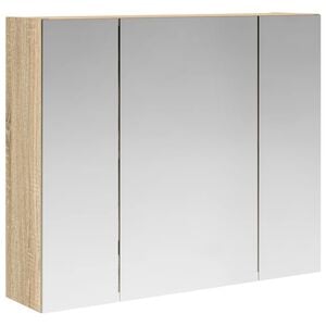 vidaXL Bathroom Mirror Cabinet Sonoma Oak 60 x 14.5 x 50 cm