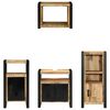 vidaXL Bathroom Furniture Set with Shelf 4 pcs Brown Solid Mango Wood