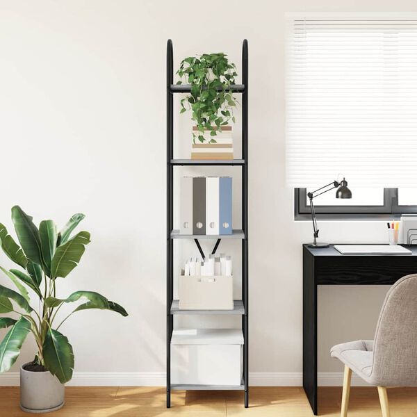 vidaXL Bookshelf Grey Sonoma 40 x 30 x 183 cm Engineered wood