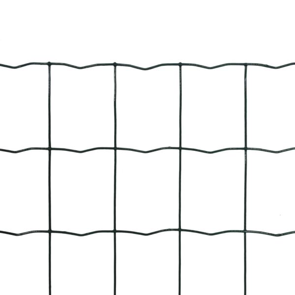 vidaXL Euro Fence Steel 25x1.5 m Green