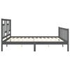 vidaXL Bed Frame without Mattress Grey 200x200 cm Solid Wood Pine