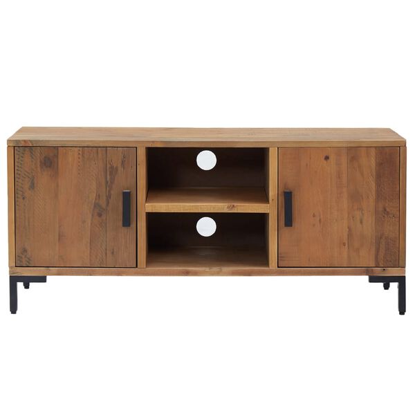 vidaXL TV Cabinet Brown 110x35x48 cm Solid Pinewood