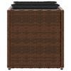 vidaXL Garden Planters with 3 Pots 2 pcs Brown 105x30x32 cm Poly Rattan