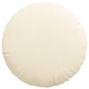 vidaXL Seat Cushions 2 pcs Cream Ø 40 cm Corduroy Fabric