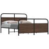 vidaXL Metal Bed Frame without Mattress Brown Oak 160x200 cm