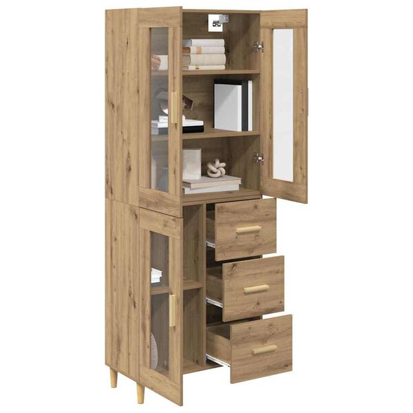 vidaXL Highboard Artisan Oak 69.5 x 34 x 180 cm Engineered Wood