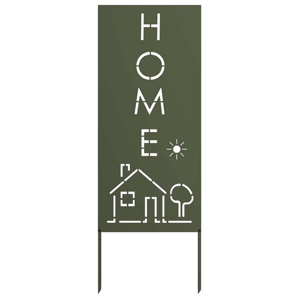 vidaXL Garden Privacy Screen Olive green 50 x 140 cm Cold-rolled steel