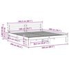 vidaXL Bed Frame with Headboard White 200 x 200 cm Solid Pine Wood