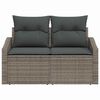 vidaXL Garden Sofa with Cushion 123 x 62 x 69 cm Poly Rattan
