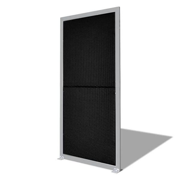 Outdoor Rattan Screen Divider Black