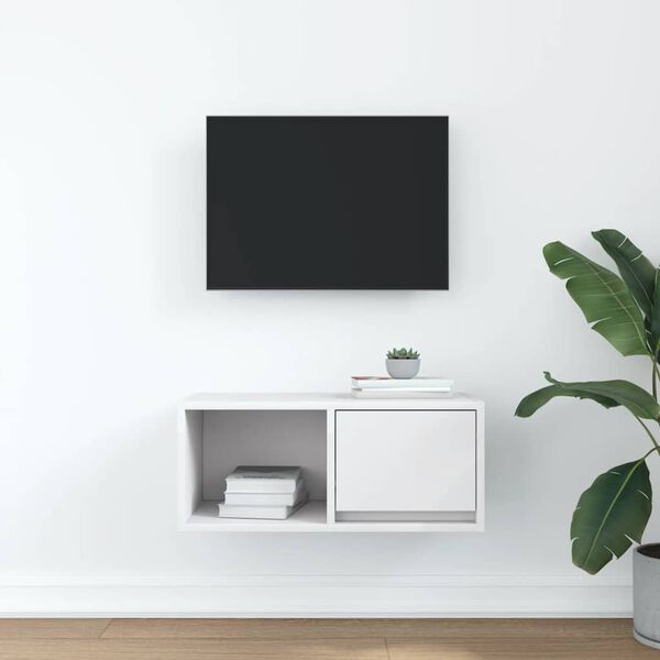 vidaXL TV Cabinet White 60x31x25.5 cm Engineered Wood