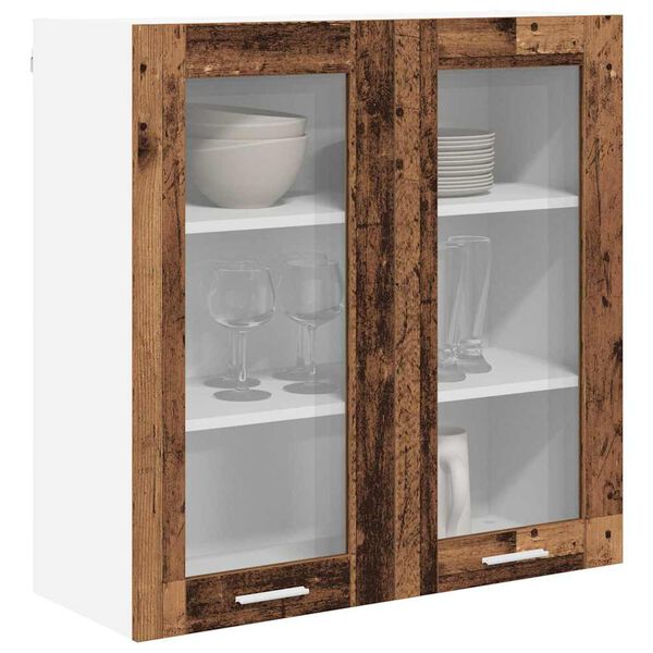 vidaXL Hanging Cabinet Old Wood 80 x 31 x 80 cm Engineered Wood