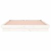 vidaXL LED Bed Frame without Mattress White 140x190 cm Solid Wood