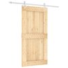 vidaXL Sliding Door with Hardware Set 100x210 cm Solid Wood Pine