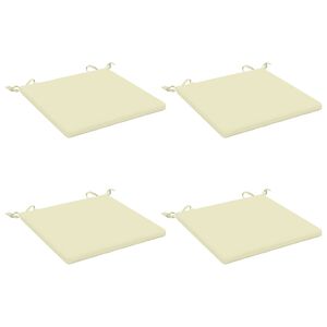 vidaXL 4-Piece Seat Cushions SOEST 4 pcs 100% Polyester Cream