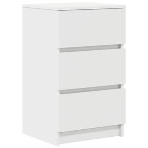 vidaXL Bedside Cabinet with 3 Drawers White 39x35x65 cm