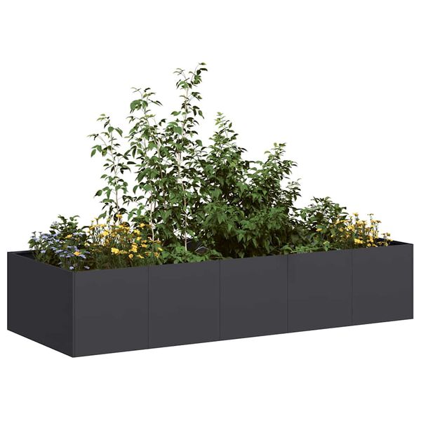 vidaXL Planter Black 200x80x40 cm Steel