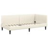 vidaXL Corner Bed Frame with Headboard Cream 80 cm x 200 cm Velvet