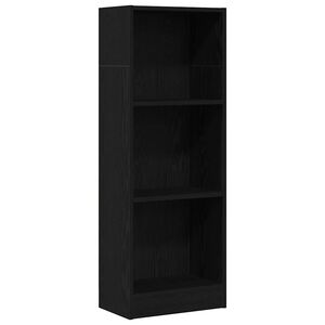 vidaXL Bookcase Black Oak 40x24x109 cm Engineered Wood