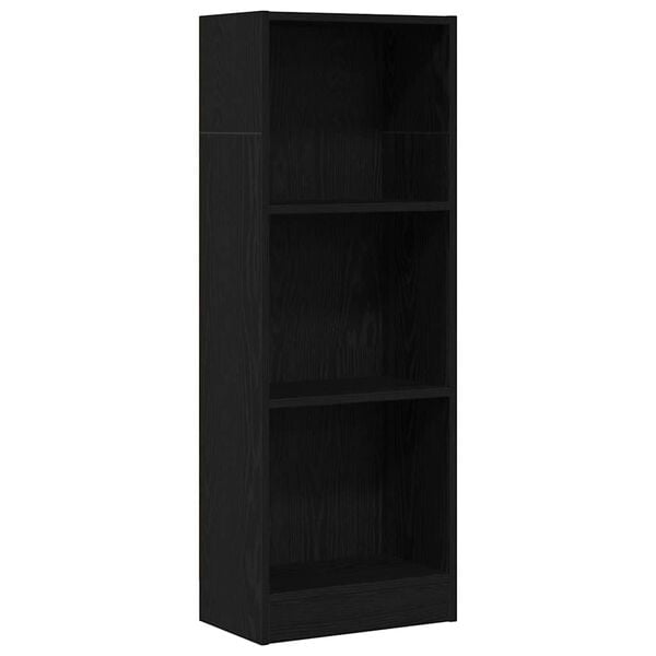 vidaXL Bookcase Black Oak 40x24x109 cm Engineered Wood