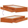 vidaXL Bed Frame with Drawer with Storage 3 pcs Wax Brown Pine Wood
