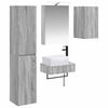 vidaXL Bathroom Furniture Set 5 pcs Grey Sonoma
