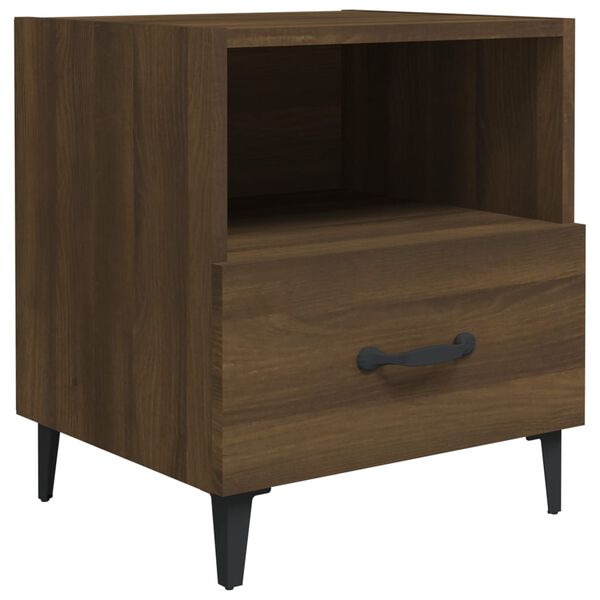 vidaXL Bedside Cabinets 2 pcs Brown Oak Engineered Wood