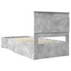 vidaXL Bed Frame Concrete Grey and Silver 75 x 190 cm Engineered Wood