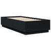 vidaXL Bed Frame with LED without Mattress Black 90x200 cm