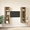 vidaXL TV Cabinet Set Wall-mounted 4 pcs Artisan Oak 37 x 37 x 72 cm