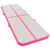 vidaXL Inflatable Gymnastics Mat with Pump 400x100x10 cm PVC Pink