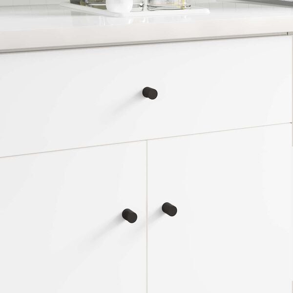 vidaXL Cabinet Knobs 2 pcs Black M4 x 12 mm Iron