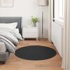 vidaXL Faux Rabbit Fur Rug Olite Black Ø 120 cm Polyester
