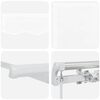 vidaXL Retractable Awning Manual White 400 x 350 cm Fabric and Metal