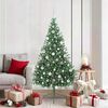 vidaXL Artificial Pre-lit Christmas Tree Green 180 cm PVC