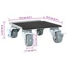 vidaXL Furniture Rollers 4 pcs with Lifter 13.5x13.5x6 cm Steel 1300 kg