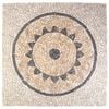 vidaXL Mosaic Tiles Sunflower Pattern Multicolour 120 x 120 cm Marble