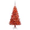 vidaXL Artificial Pre-lit Christmas Tree with Ball Set Red 120 cm PVC