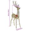 vidaXL 3D Reindeer with 250 LEDs Warm white 180 cm Rattan