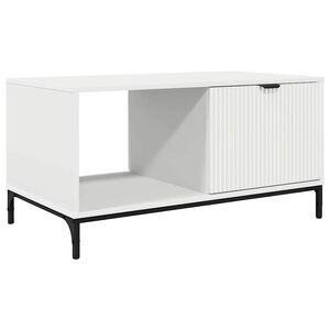 vidaXL Coffee Table with Drawer White 90 x 49 x 46 cm Engineered Wood