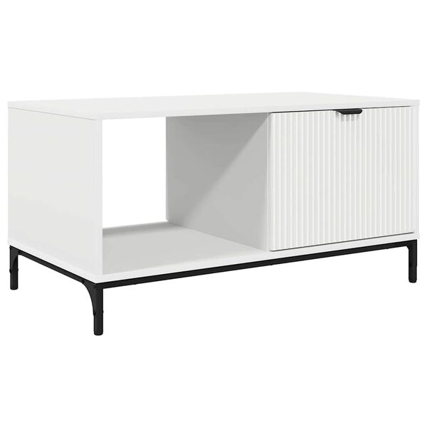 vidaXL Coffee Table with Drawer White 90 x 49 x 46 cm Engineered Wood