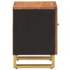vidaXL Bedside Cabinet Brown and Black Solid Wood Mango